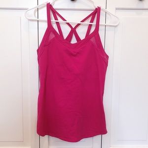 Lululemon pink tank top built in bra